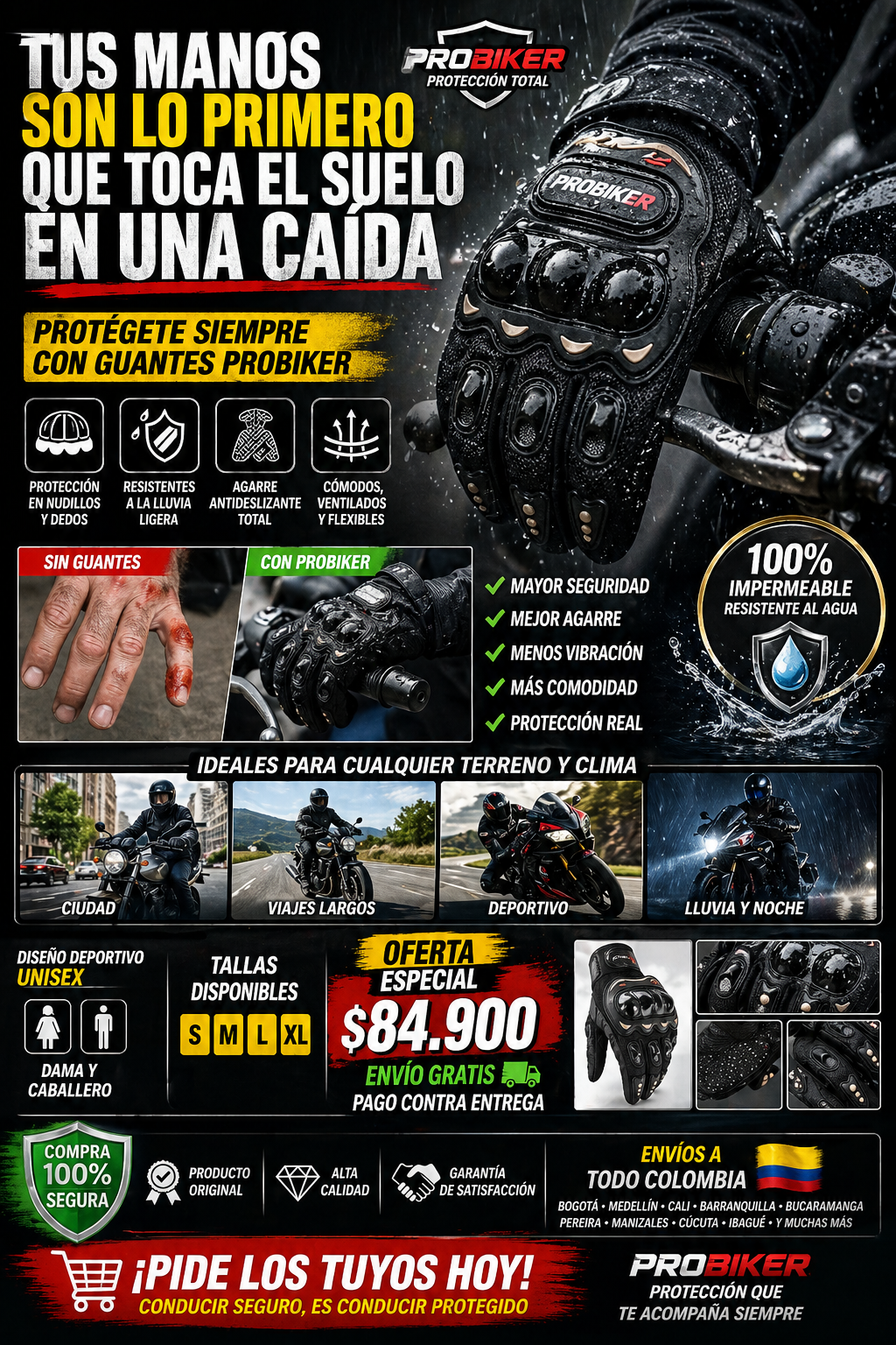 Guantes Protección Moto
