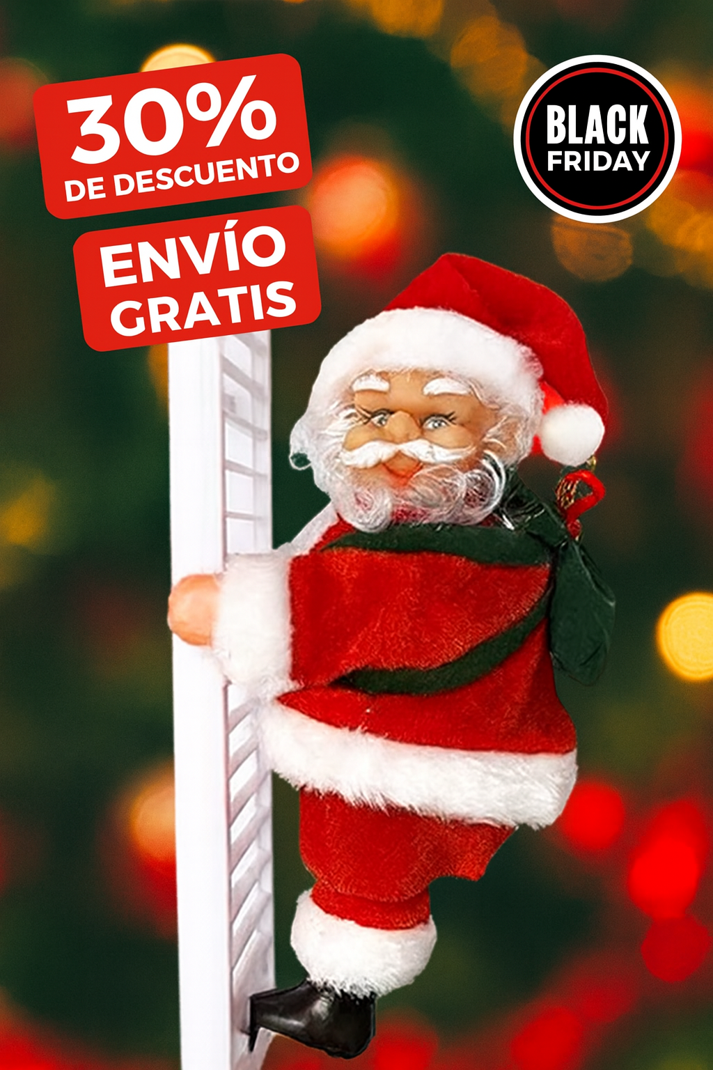 PAPA NOEL ESCALERA DECORACION