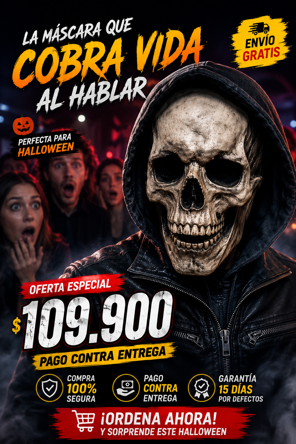 Mascara Calavera Halloween preventa