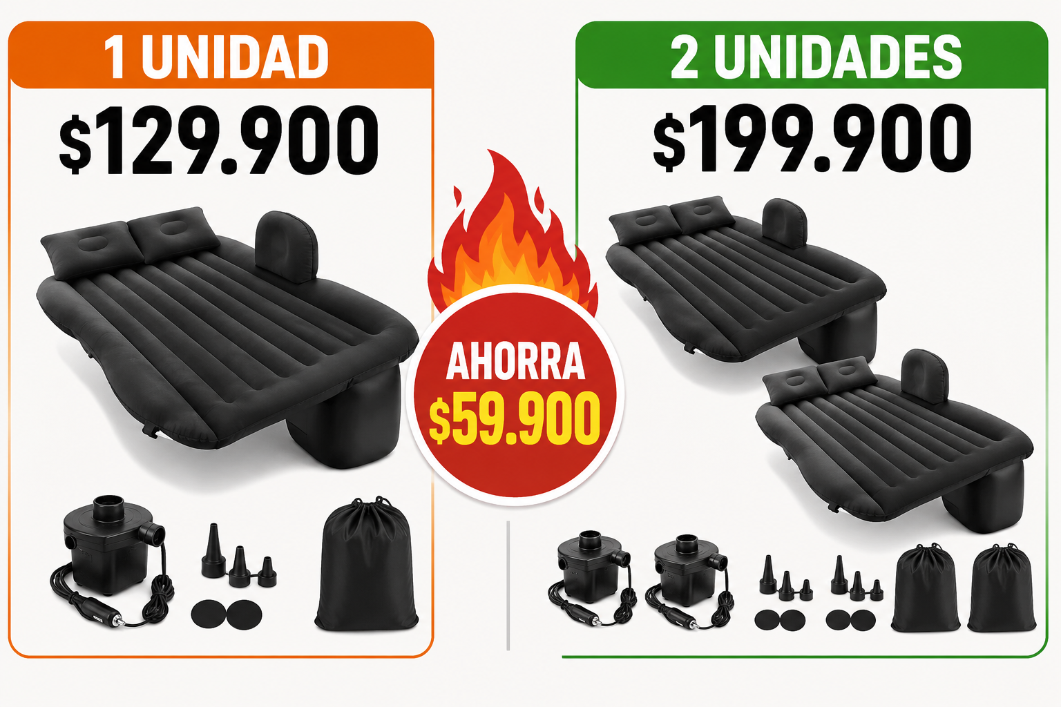 COLCHON INFLABLE PARA CARRO