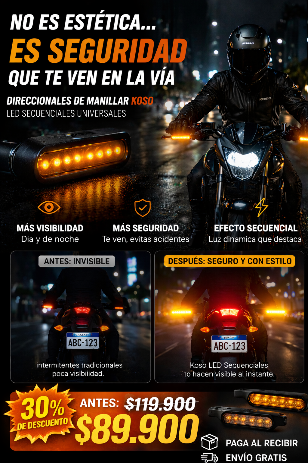 Direccional Manillar Koso