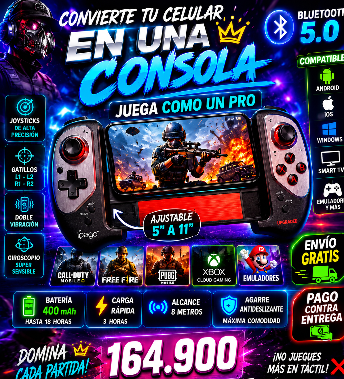 CONTROL IPEGA PG-9083SH BLUETOOTH PARA